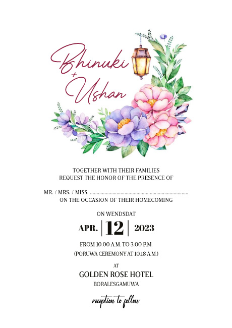 Floral Wedding Card_199