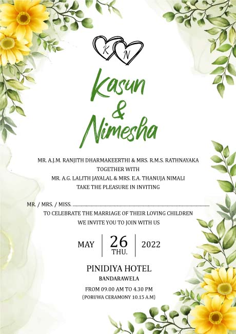 Floral Wedding Card_171